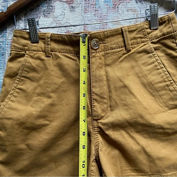 LOFT High Waist Twill Shorts Size 00 Brown Bronze NEW “The Washed Twill Short” - Picture 13 of 15